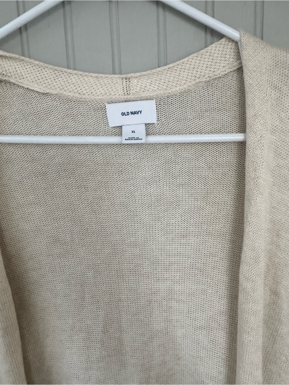 Old Navy Cream long Open-Front Pocket Cardigan - Picture 2 of 4